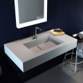 Lavabo a sospensione moderno in Luxolid made in Italy, Ruffano