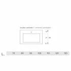 Lavabo a sospensione moderno in Luxolid made in Italy, Ruffano Viadurini