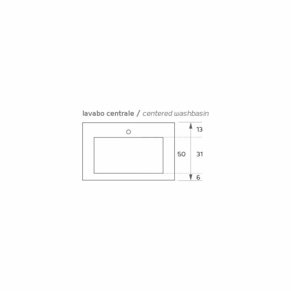 Lavabo a sospensione moderno in Texolid prodotto in Italia, Rufina Viadurini