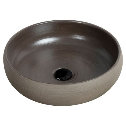 Lavabo Bagno da Appoggio in Argilla Refrattaria Realizzato in Italia - Diego  Viadurini