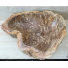 Lavabo bagno di design in legno fossile Star mini, pezzo unico Viadurini