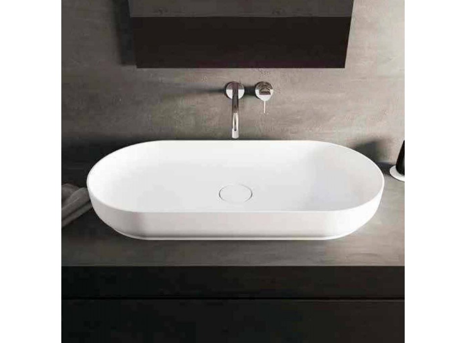 Lavabo bagno freestanding design moderno fatto in Italia Dalmine Maxi Viadurini
