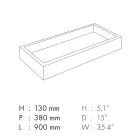 Lavabo Bagno in Gres Porcellanato Effetto Marmo Made in Italy - Ludmilla Viadurini