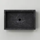 Lavabo Bagno in Gres Porcellanato Effetto Marmo Made in Italy - Ludmilla Viadurini