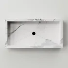 Lavabo Bagno in Gres Porcellanato Effetto Marmo Made in Italy - Ludmilla Viadurini