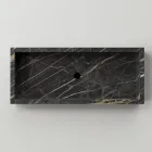 Lavabo Bagno in Gres Porcellanato Effetto Marmo Made in Italy - Ludmilla Viadurini