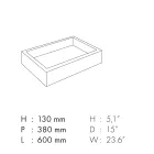 Lavabo Bagno in Gres Porcellanato Effetto Marmo Made in Italy - Ludmilla Viadurini