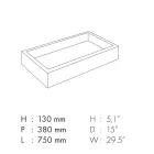 Lavabo Bagno in Gres Porcellanato Effetto Marmo Made in Italy - Ludmilla Viadurini