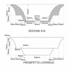 Lavabo bagno semincasso in fire clay e platino fatto in Italia, Guido Viadurini