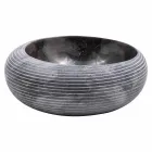 Lavabo circolare da appoggio di design in marmo fatto a mano, Bubbio Viadurini