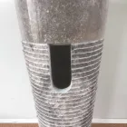 Lavabo conico a colonna in pietra naturale Iga, pezzo unico Viadurini