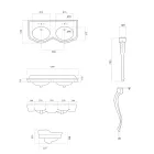 Lavabo Consolle Classico in Ceramica Bianca Realizzato in Italia - Magda Viadurini