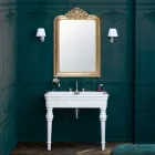 Lavabo Consolle in Ceramica Bianca Made in Italy Design Classico - Areta Viadurini