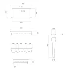 Lavabo Consolle in Ceramica Bianca Made in Italy Design Classico - Areta Viadurini
