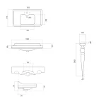 Lavabo Consolle in Ceramica Bianca Made in Italy Stile Classico - Wollie Viadurini