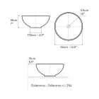 Lavabo d’Appoggio in Argilla Raku Finitura Cristallina Blu Persia - Fresco Viadurini