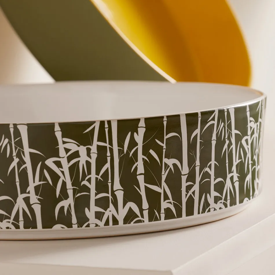 Lavabo d'Appoggio per il Bagno in Grès Porcellanato Made in italy - Busta Viadurini