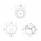 Lavabo da Appoggio a Forma di Sfera in Ceramica Colorata Fanna Viadurini