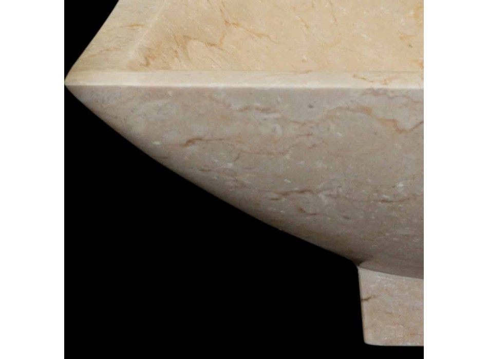 Lavabo da appoggio bagno di design in pietra naturale Iria,pezzo unico Viadurini