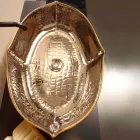 Lavabo da appoggio ceramica platino e oro di design made Italy Oscar Viadurini