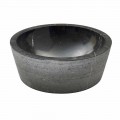 Lavabo da appoggio cilindrico in marmo nero Ampat