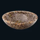 Lavabo da appoggio design in resina artificiale e pietra agata Ofelia Viadurini