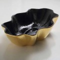Lavabo da appoggio di design ceramica nero e oro made in Italy Cubo