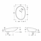 Lavabo da appoggio di design ceramica silver made in Italy Glossy Viadurini