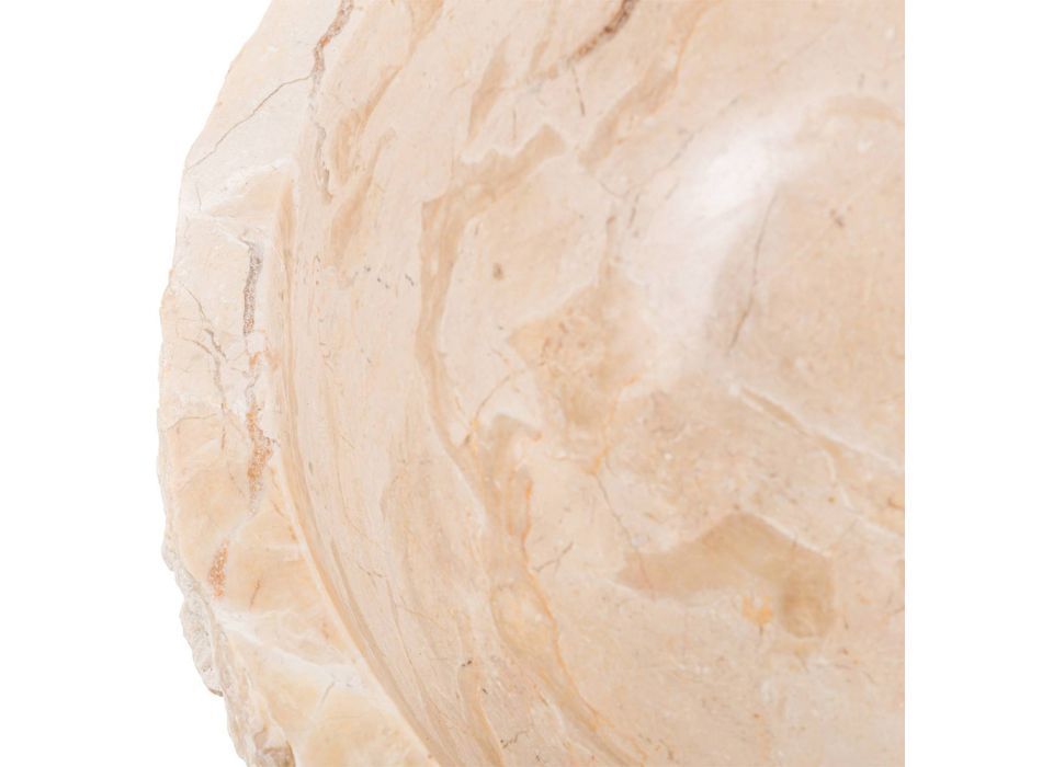 Lavabo da appoggio di design fatto a mano in marmo erosi, Busseto Viadurini