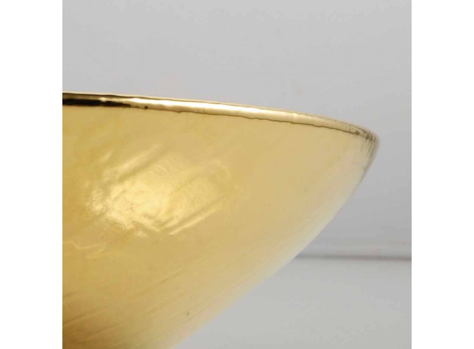 Lavabo da appoggio di design in ceramica gold made in Italy Animals Viadurini