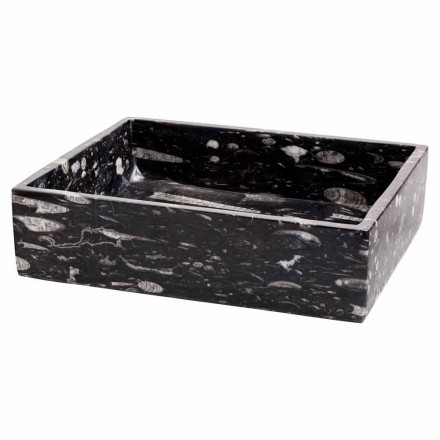 Lavabo da appoggio di design in marmo Ozzy, pezzo unico Viadurini