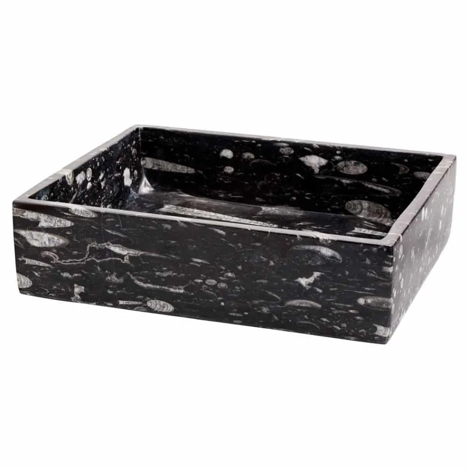 Lavabo da appoggio di design in marmo Ozzy, pezzo unico Viadurini