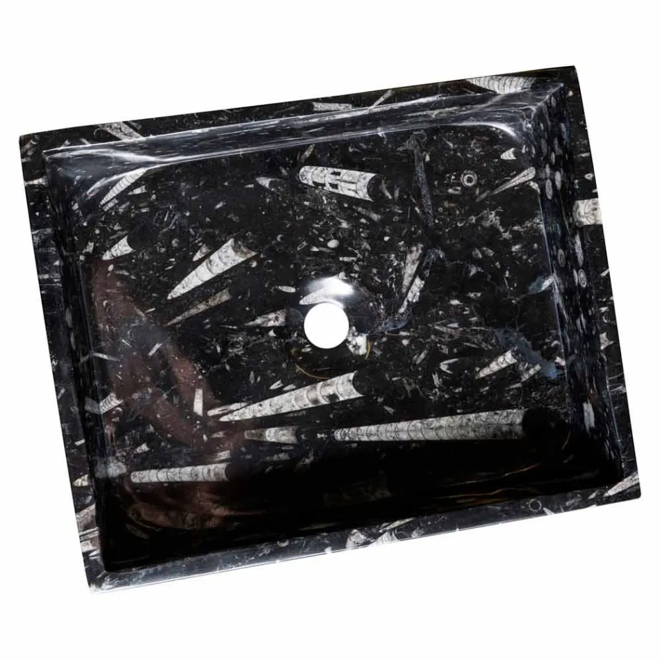 Lavabo da appoggio di design in marmo Ozzy, pezzo unico Viadurini