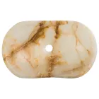 Lavabo da appoggio di design in pietra onice Lana, fatto a mano Viadurini