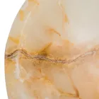 Lavabo da appoggio di design in pietra onice Lana, fatto a mano Viadurini