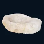 Lavabo da appoggio di design in quarzo cristallo Iva, fatto a mano Viadurini