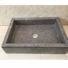 Lavabo da appoggio di design pezzo unico Jeff, in pietra naturale Viadurini