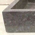 Lavabo da appoggio di design pezzo unico Jeff, in pietra naturale Viadurini