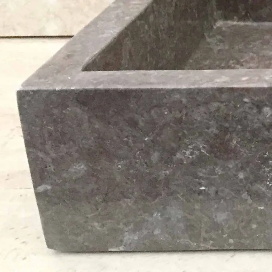 Lavabo da appoggio di design pezzo unico Jeff, in pietra naturale Viadurini