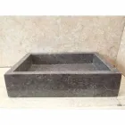 Lavabo da appoggio di design pezzo unico Jeff, in pietra naturale Viadurini