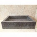 Lavabo da appoggio di design pezzo unico Jeff, in pietra naturale