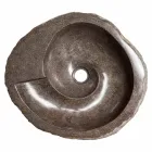 Lavabo da appoggio di moderno design in pietra di fiume, Busca Viadurini