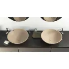 Lavabo da appoggio freestanding circolare moderno made in Italy,Donnas Viadurini