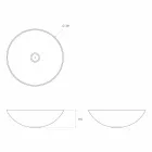 Lavabo da appoggio freestanding circolare moderno made in Italy,Donnas Viadurini