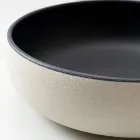 Lavabo da Appoggio in Argilla Raku Chiara o Scura Tornito a Mano - Prisma Viadurini