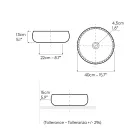 Lavabo da Appoggio in Argilla Raku Chiara o Scura Tornito a Mano - Prisma Viadurini