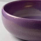 Lavabo da Appoggio in Argilla Raku e Lustro Metallico Craquele’ - Prisma Viadurini