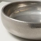 Lavabo da Appoggio in Argilla Raku Metallica Tornito a Mano - Prisma Viadurini