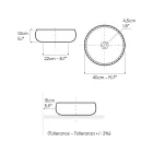 Lavabo da Appoggio in Argilla Raku Metallica Tornito a Mano - Prisma Viadurini