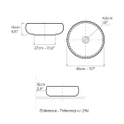 Lavabo da Appoggio in Argilla Refrattaria Scura od Ocra - Prisma Viadurini